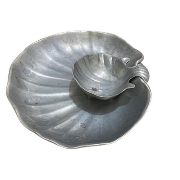 Wilton Armetale Pewtor Hors'doeuvre  2pc Tray - Picture 8 of 9